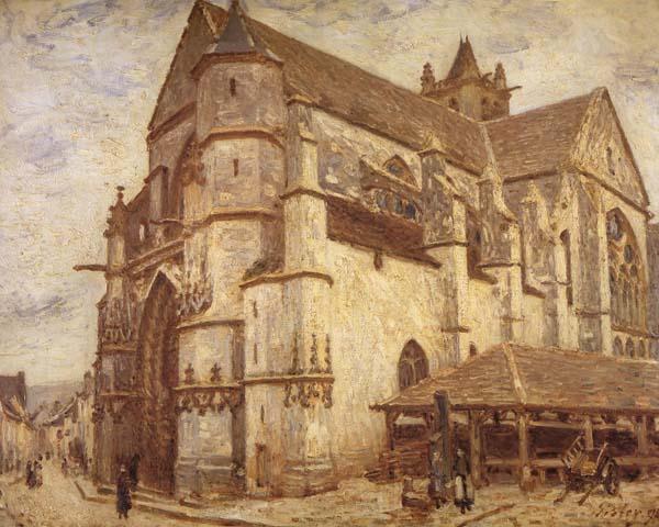 Alfred Sisley The Church at Moret-Icy Weather Norge oil painting art